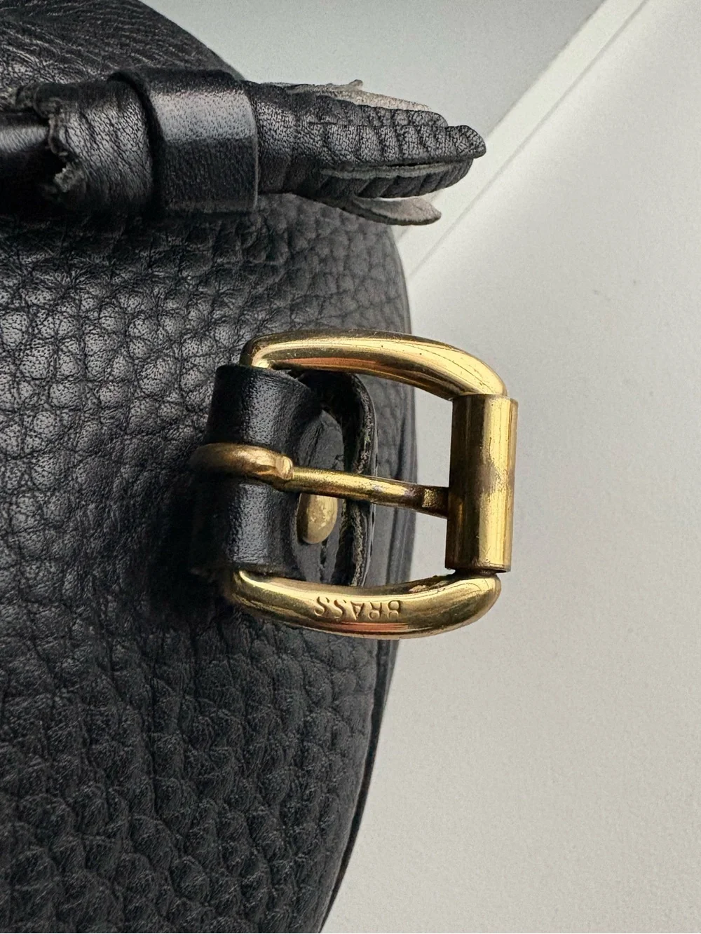 Dooney & Bourke awl Black Leather Mini Drawstring Buckle Bag - Picture 10 of 16